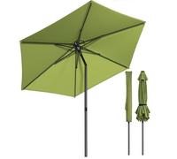 VOUNOT® Parasol de jardin inclinable 270cm avec aération supérieure et sac de transport à bandoulière - UV 50+ Vert olive