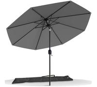 vounot Parasol de Jardin Parasol Inclinable 270cm Toile Protection UV pour Balcon Patio Terrasse Exterieur Gris