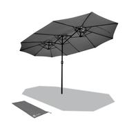 VOUNOT Parasol Jardin Double Aluminium 270 x 460 cm