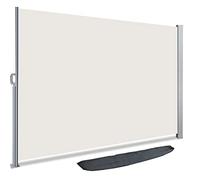 VOUNOT® Paravent extérieur avec Housse de Protection - 160x300 cm, Auvent rétractable 1m60x3m, Brise Vue rétractable pour Jardin, Balcon, terrasse, Store latéral Vertical Beige