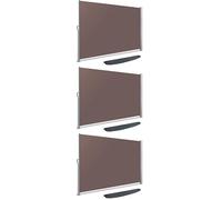 VOUNOT Paravent extérieur avec Housse de Protection 160x300cm Auvent Rétractable Brise Vue Rétractable pour Jardin, Balcon, terrasse Store latéral Vertical Marron (Lot de 3)