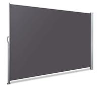 VOUNOT® Paravent extérieur rétractable 140x300cm avec housse de protection - Noir anthracite - Store latéral vertical brise-vue