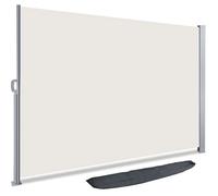 VOUNOT® Paravent extérieur rétractable 180x300cm avec housse de protection - Beige - Store latéral vertical brise-vue