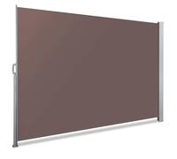 VOUNOT® Paravent extérieur rétractable 180x300cm avec housse de protection - Marron - Store latéral vertical brise-vue
