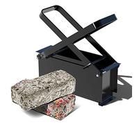 VOUNOT® Presse Briquette de Papier en Acier Compacteur de Papier de Recyclage Manuel Fabricant de Briquettes et de Bûches de Papier pour Chauffage Poêle à Feu Noir, L