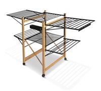 VOUNOT® Séchoir à linge extensible et peu encombrant, longueur de séchage 30 m, noir