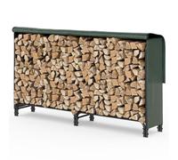 vounot® Serre bûche 2m avec housse de protection Range bûche acier grande capacité Rangement pour bûches Serre bois housse de protection intégrale inclus
