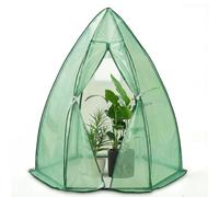 VOUNOT® Serre d'hivernage dôme 160x160x180cm vert - bâche PE imperméable et anti-UV - pour balcon terrasse jardin