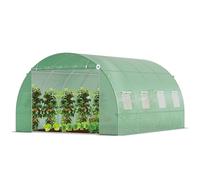 VOUNOT® Serre de Jardin Tunne 12m2 en Acier galvanisé Serre de Jardin Maraichère Verte Idéale pour Faire Pousser et protéger Vos Plantes en Toutes Saisons