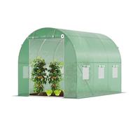 VOUNOT® Serre de Jardin Tunne 6m2 en Acier galvanisé Serre de Jardin Maraichère Verte Idéale pour Faire Pousser et protéger Vos Plantes en Toutes Saisons