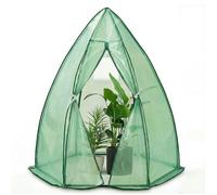 VOUNOT® Serre d'hivernage dôme 160x160x180cm vert - bâche PE imperméable et anti-UV - pour balcon terrasse jardin