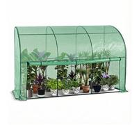 Vounot – Serre de jardin adossée – Bâche PE 135 g/m² – 300×100×180 cm – Vert