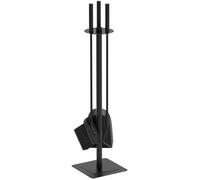 VOUNOT® Serviteur de cheminée ensemble 4 pieces en metal noir