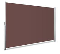 VOUNOT® Store Latéral Vertical Paravent Rétractable Protection Solaire 140x300cm Auvent Rétractable avec Housse de Protection Brise Vue Rétractable pour Balcon, Jardin, Terrasse Marron Foncé