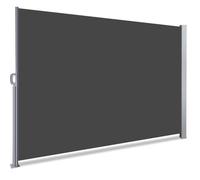 VOUNOT® Store Latéral Vertical Paravent Rétractable Protection Solaire 180x300cm Auvent Rétractable avec Housse de Protection Brise Vue Rétractable pour Balcon, Jardin, Terrasse Gris Foncé