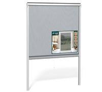 VOUNOT® Store Moustiquaire Fenêtre Enroulable en PVC Recoupable avec Maille en Fibre de Verre Store Moustiquaire Installation Facile L130 x H160 cm Blanc