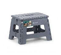 VOUNOT® Tabouret pliant portable 32x25x22cm - Marchepied pliable antidérapant avec poignée - Plastique - Gris