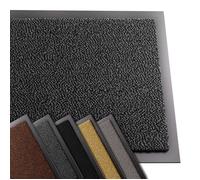 VOUNOT® Tapis de porte paillasson d'entrée 40x60cm gris noir - antidérapant antipoussière imperméable lavable