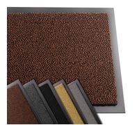 vounot® Tapis de Porte Paillasson d'Entree Interieur et Extérieur Tapis Antidérapant et Anti-Poussière Tapis d’entrée Imperméable Lavable 40x60cm Marron-Noir