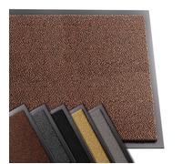 VOUNOT® Tapis de porte paillasson d'entrée 60x90cm marron noir - antidérapant antipoussière imperméable lavable