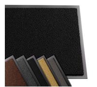 VOUNOT® Tapis de porte paillasson d'entrée 60x90cm noir - antidérapant antipoussière imperméable lavable