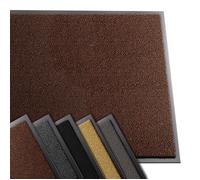 VOUNOT® Tapis de porte paillasson d'entrée 90x120cm marron noir - antidérapant antipoussière imperméable lavable