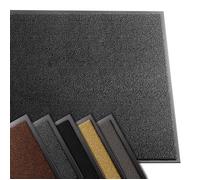 VOUNOT® Tapis de porte paillasson d'entrée 90x150cm gris noir - antidérapant antipoussière imperméable lavable