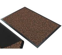 vounot® Tapis de Porte Paillasson d'Entree Interieur et Extérieur Tapis Antidérapant et Anti-Poussière Tapis d’entrée Imperméable Lavable 40x60cm Marron-Noir