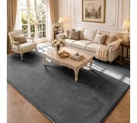vounot ® Tapis de Salon Moderne Ultra Doux Tapis à Poils Ras Lavable en Machine avec Un sous-Tapis antidérapant fourni pour Le Salon la Chambre ou la terrasse 240x340cm Anthracite