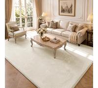 vounot ® Tapis de Salon Moderne Ultra Doux Tapis à Poils Ras Lavable en Machine avec Un sous-Tapis antidérapant fourni pour Le Salon la Chambre ou la terrasse 240x340cm Beige