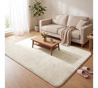 vounot ® Tapis de Salon Moderne Ultra Doux Tapis à Poils Ras Lavable en Machine avec Un sous-Tapis antidérapant fourni pour Le Salon la Chambre ou la terrasse 160x230cm Beige