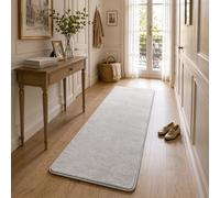 vounot® Tapis de Salon Moderne Ultra Doux Tapis à Poils Ras Lavable en Machine avec Un sous-Tapis Antidérapant Fourni pour Le Salon la Chambre ou la Terrasse 60x180cm Gris