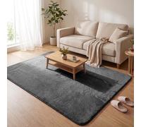 vounot ® Tapis de Salon Moderne Ultra Doux Tapis à Poils Ras Lavable en Machine avec Un sous-Tapis antidérapant fourni pour Le Salon la Chambre ou la terrasse 160x230cm Anthracite