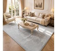 vounot ® Tapis de Salon Moderne Ultra Doux Tapis à Poils Ras Lavable en Machine avec Un sous-Tapis antidérapant fourni pour Le Salon la Chambre ou la terrasse 200x300cm Gris