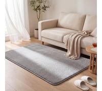 vounot ® Tapis de Salon Moderne Ultra Doux Tapis à Poils Ras Lavable en Machine avec Un sous-Tapis antidérapant fourni pour Le Salon la Chambre ou la terrasse 120x160cm Gris