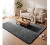 vounot ® Tapis de Salon Moderne Ultra Doux Tapis à Poils Ras Lavable en Machine avec Un sous-Tapis antidérapant fourni pour Le Salon la Chambre ou la terrasse 160x230cm Anthracite