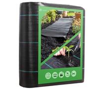 Vounot - Toile de paillage 2 x 10 m - Géotextile polypropylène 100 g/m² Anti-UV Résistant Noir