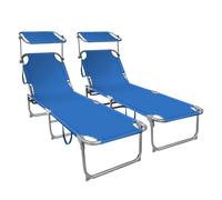 VOUNOT® Transat pare soleil Lot de 2 pcs Bleu