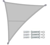 VOUNOT® Voile d'ombrage Triangle Imperméable Auvent Protection en Polyester avec Kit de Montage Toile Ombrage Protection UV 95% Résistant et Respirant pour Jardin Terrasse et Balcon 3x3x3m Gris Clair