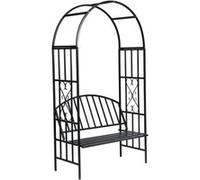 vidaXL Voûte à Roses de Jardin Banc Terrasse Tuteur Arceau Arche à Rosiers