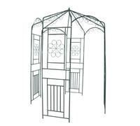 Voûte de jardin - AKOZON - 250 cm x 160 cm - Fer forgé - Vert foncé - Résistance aux intempéries