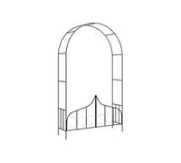 Voûte de jardin avec portail Noir 138x40x238 cm Fer