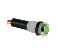 Voyant led vert 5v boitier chrome