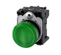 Voyant lumineux rond plastique lentille 230V AC 3SU1106-6AA40-1AA0 | Voyant lumineux 22mm rond plastique vert lentille lisse 230V AC 3SU1106-6AA40-1AA0