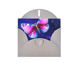VOZITI Carte de vœux papillon violet, carte de remerciement, carte de Noël, carte d'anniversaire, carte de Saint-Valentin, carte de mariage, carte de vacances, carte d'invitation