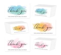 VPB 90 Pièces Cartes de Remerciement Commande Petites Entreprises,Mini 3 Styles Merci,Merci Thank You for Supporting my Small Business