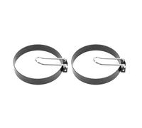 Vroomoto 2 Pièces Moule à Frire les Oeufs Anneau D'Oeuf Shaper en Acier Inoxydable Antiadhésif Poignée Isolée Pliable Facile à Nettoyer pour les Oeufs au Plat Mini Crêpes