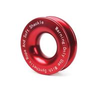 Vroomoto Anneau de Récupération de Treuil, Poulie Remorquage, Poulie Remorquage, Roue, 41 000 LB, 40 Mm, en Alliage D'aluminium, Anneau Récupération à Manille (Rouge)