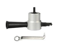 Vroomoto Grignoteuse de Tôle, Accessoire de Grignoteuse électrique, Fixation, Double Tête, Positionnement à 360 Degrés, Rayon 12 Mm avec Foret 8 Mm pour Coupe (Argent)