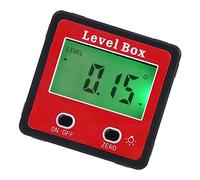 Vroomoto Jauge D'angle de Rapporteur Numérique, Boîte de Niveau électronique, Base Magnétique, Grand écran LCD, Fonction Maintien du Rétroéclairage, Plage Mesure 4 X 90 Degrés (1)